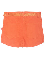 Nino Bambino 100% Organic Cotton Carrot Color Shorts With Belt For Girls