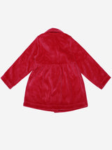 Nino Bambino Fleece Polka Print Full Sleeves Waist Coat For Girls
