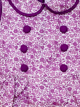 Nino Bambino 100% Organic Cotton Sleeveless Purple Flower Print Dress For Baby Girls/Kids Girl