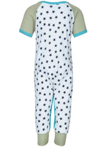 Nino Bambino 100% Organic Cotton Round Neck Star Print Romper For Baby Boy