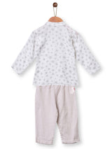Nino Bambino 100% Organic Cotton Full Sleeve Star Print Kurta & Pajama Set For Baby Boy