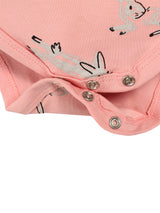 Nino Bambino 100% Organic Cotton Long Sleeves Pink Bodysuit For Baby Girls
