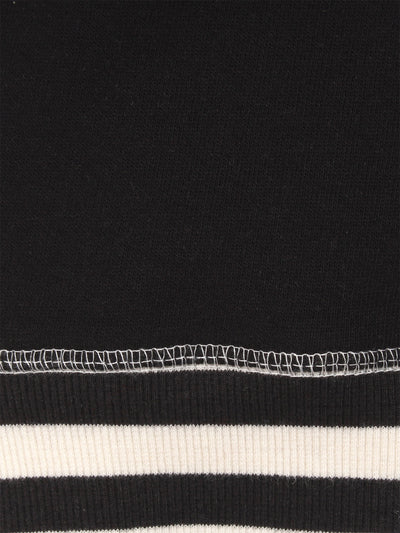 Nino Bambino 100% Organic Cotton Long Sleeve Round Neck Black Color Winter Cotton Sweatshirt For Unisex Baby