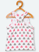 Nino Bambino 100% Organic Cotton Octopus Print Tank Top and Skirt Set For Baby Girls