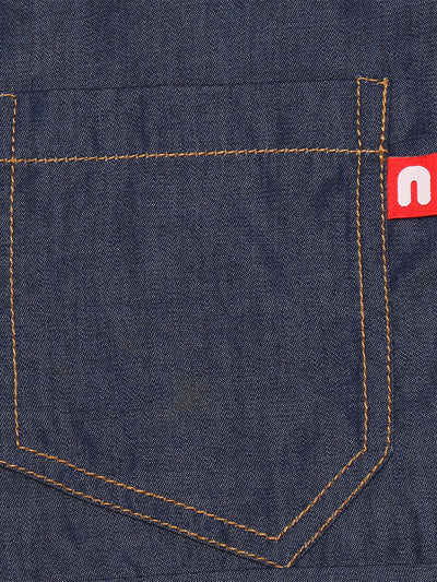 Nino Bambino 100% Cotton Dark Grey Denim Shorts For Girls