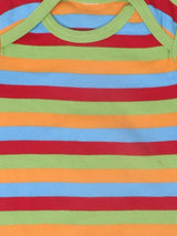 Nino Bambino 100% Organic Cotton Multi Color Short Sleeve Lap Shoulder Bodysuit for Baby Boy