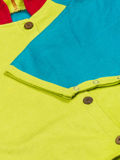 Nino Bambino Anti-Pill Polyester Recycled Polar Fleece Half Sleeve Multi-Color Poncho Top Wear For Girls