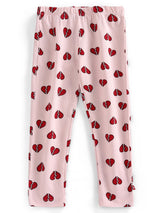 Nino Bambino 100% Organic Cotton Heart Print Full Length Legging For Girls