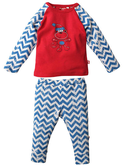 Nino Bambino 100% Organic Cotton Top And Bottom Set For Boy