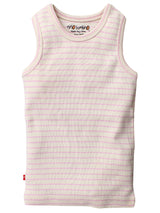 Nino Bambino 100% Organic Cotton Sleeveless Round Neck Pink Striped Top for Baby Girls