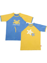 Nino Bambino 100% Organic Cotton Yellow & Sky Blue Short Sleeve T-Shirt Pack of 2 For Baby Boy