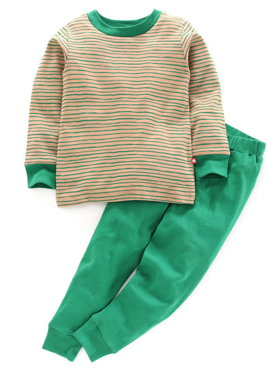 Nino Bambino 100% Organic Cotton Long Sleeves Pyzama Sets For Unisex Babies & Kids