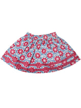 Nino Bambino 100% Pure Organic Cotton Knee Length Multicolor Floral Print Girl Skirts
