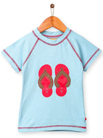 Nino Bambino 100% Organic Cotton Half Sleeves Footwear Print T Shirt For Boy