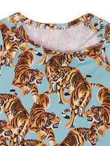 Nino Bambino 100% Organic Cotton Tiger Animal Printed Sleeveless Half Romper For Baby Boy