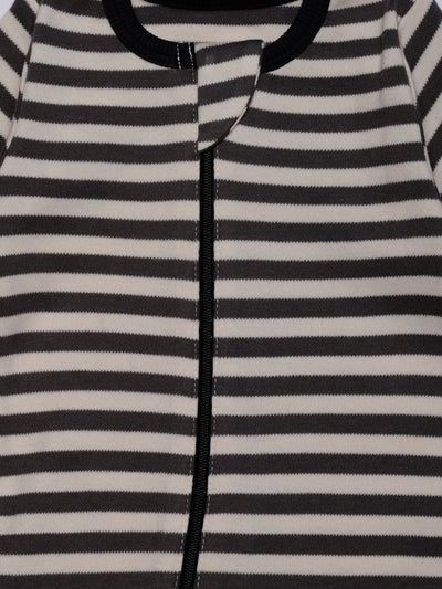 Nino Bambino 100% Organic Cotton Long Sleeve Zipper Romper For Unisex Baby