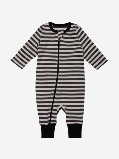 Nino Bambino 100% Organic Cotton Long Sleeve Zipper Romper For Unisex Baby