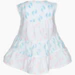 Nino Bambino 100% Organic Cotton Sleeveless Round Nack Multi-Color Frock Dress For Baby Girls