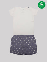 Nino Bambino 100% Organic Cotton Half T-shirt & Shorts Set For Unisex Baby