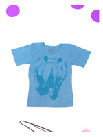 Nino Bambino 100% Organic Cotton Short Sleeve Round Neck Blue T-Shirt For Boy