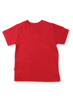 Nino Bambino 100% Organic Cotton Short Sleeve Round Neck Red T-shit For Baby Boy.