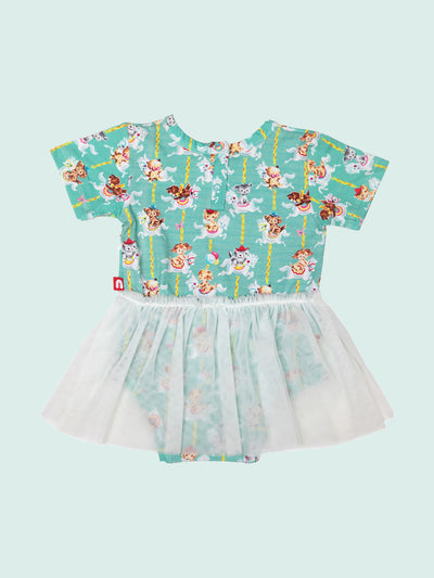 Nino Bambino 100% Organic Cotton Onesie Dress For Baby Girls