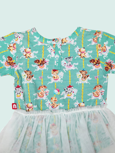 Nino Bambino 100% Organic Cotton Onesie Dress For Baby Girls