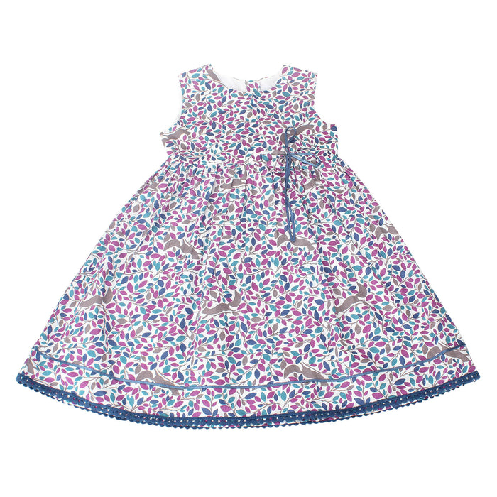 Nino Bambino 100% Organic Cotton Floral Print Sleeveless Frock Dress For Baby Girls