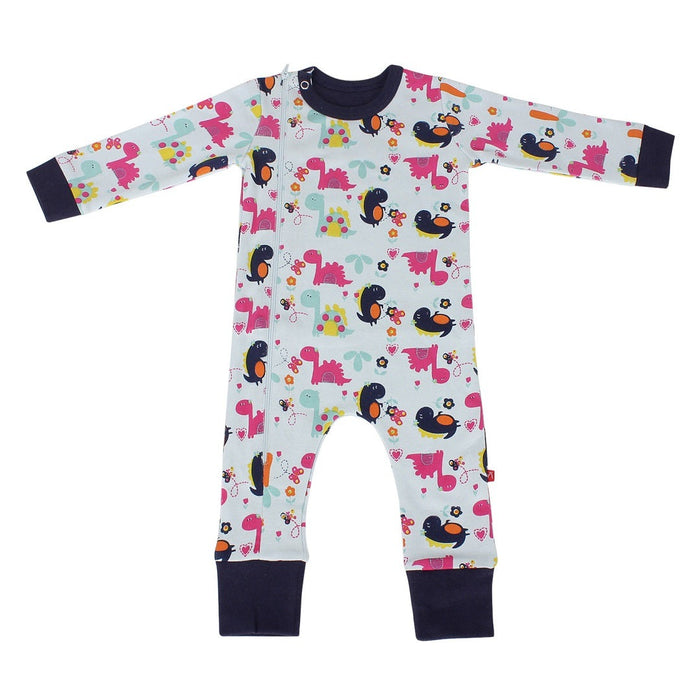 Nino Bambino 100% Organic Cotton Character Print Full Sleeve Romper for Baby Girls