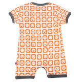 Nino Bambino 100% Organic Cotton Short Sleeve Lap Shoulder Half Romper For Unisex Baby