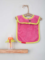 Nino Bambino 100% Organic Cotton Mahroon Color Infant/Baby Bib With Bottle Drip.