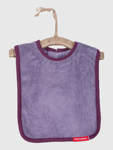 Nino Bambino 100% Organic Cotton Purple Color Infant/Baby Bib With Bottle Drip.