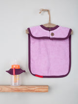 Nino Bambino 100% Organic Cotton Pink Color Infant/Baby Bib With Bottle Drip.