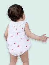 Nino Bambino 100% Organic Cotton Round Neck Sleeveless Bodysuit For Baby Girls