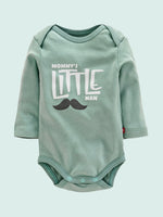Nino Bambino 100% Organic Cotton Long Sleeve Lap Shoulder Aqua Color Bodysuits For Unisex Baby