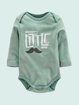 Nino Bambino 100% Organic Cotton Long Sleeve Lap Shoulder Aqua Color Bodysuits For Unisex Baby