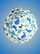 Nino Bambino 100% Organic Cotton Whale Print Bucket Hat/Sun Hat For Unisex Kids