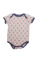 Nino Bambino 100% Organic Cotton Short Sleeves Lap Shoulder Bodysuit For Unisex Baby