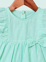 Nino Bambino 100% Organic Cotton Sleeveless Short/Mini Dresses With Bow For Baby Girls