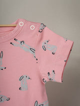 Nino Bambino 100% Organic Cotton Pink Onesie Dress For Baby Girls