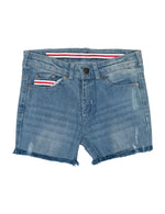 Nino Bambino 100% Organic Cotton Blue Denim Shorts For Girls