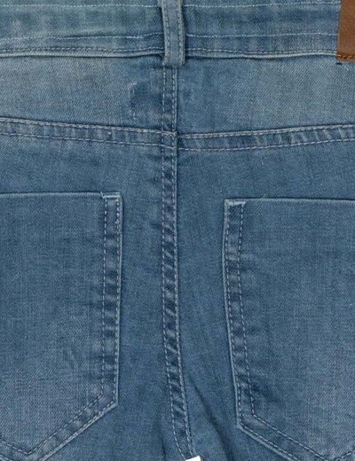 Nino Bambino 100% Organic Cotton Blue Denim Shorts For Girls