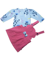 Nino Bambino 100% Organic Cotton Dungaree Dress Sets for Baby Girls