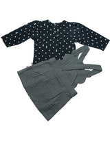 100% Organic Cotton Dungaree Dress Set
