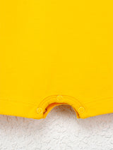 Nino Bambino 100% Organic Cotton Round Neck Yellow Color Sleeveless Romper For Unisex Baby