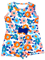 Nino Bambino 100% Organic Cotton Floral Print Sleeveless Jumpsuit For Baby Girl