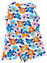 Nino Bambino 100% Organic Cotton Floral Print Sleeveless Jumpsuit For Baby Girl