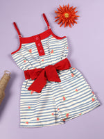 Nino Bambino 100% Organic Cotton Multi-Color Singlet Sleeveless Jumpsuit/Dress For Baby Girl