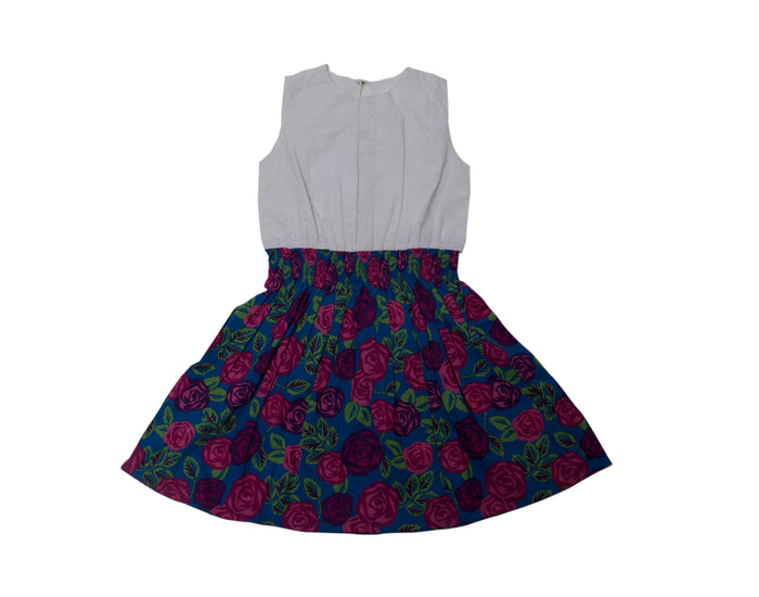 Nino Bambino 100% Organic Cotton Sleeveless Multi-Color Dress For Girls
