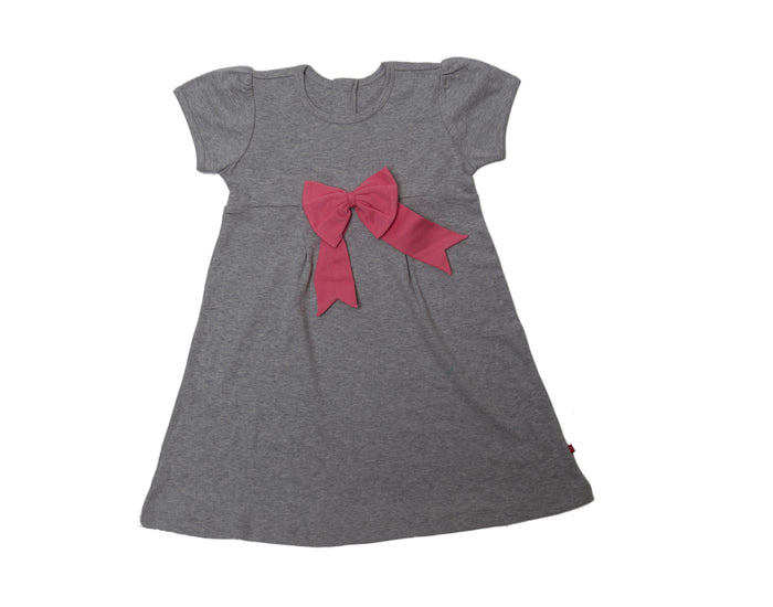 Nino Bambino 100% Organic Cotton Round Neck Tunic Top With Front Bow For Baby Girls